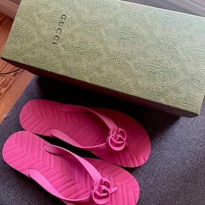 AUTHENTIC Pascar GG Platform Flip Flop In Pink size 37 “HEY BARBIE!”